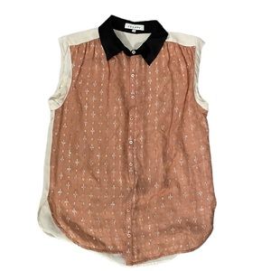 Sandro sleeveless silk blouse